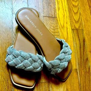 Women’s size 10 Sincerly Jules sparkly slip on sandals
